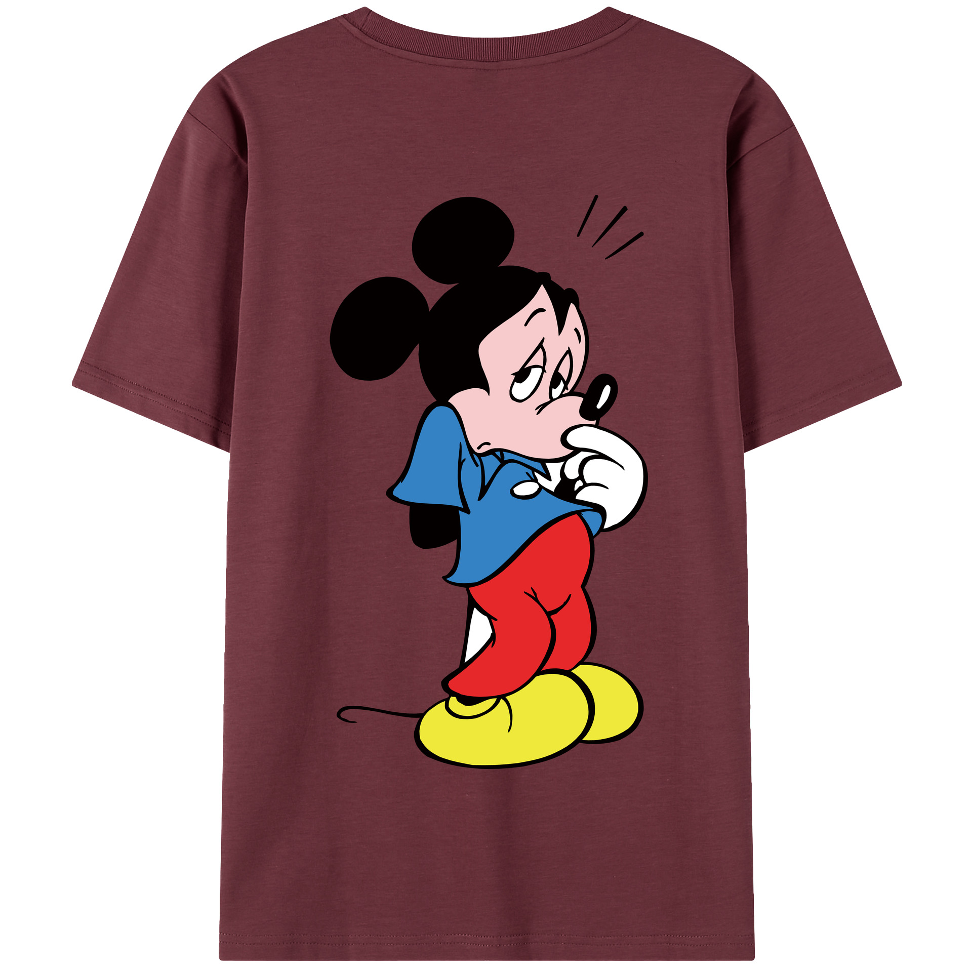 （画像用） ミッキーマウス Mickey Mouse 綿100％半袖Tシャツ（背面プリント）